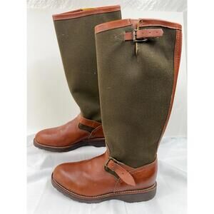 Chippewa Descaro Viper Snake Boots Men's Size 9 D Brown and green leather